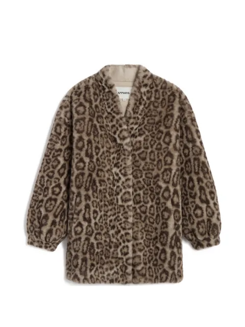 Apparis Jane leopard-print faux-fur coat