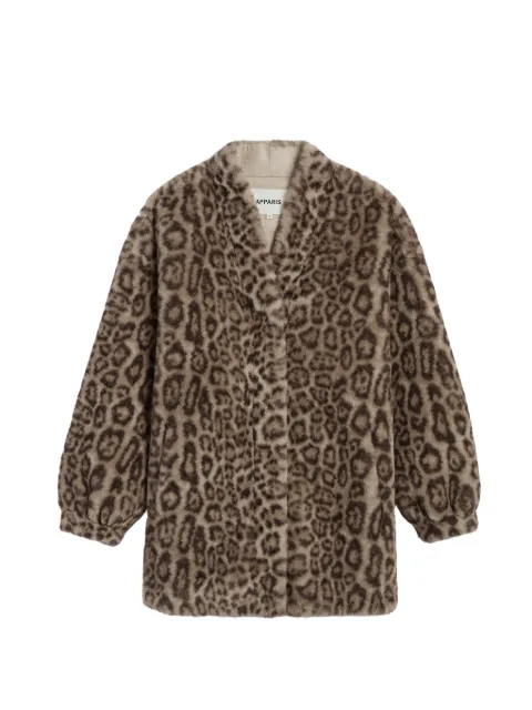 Apparis Jane leopard-print faux-fur coat