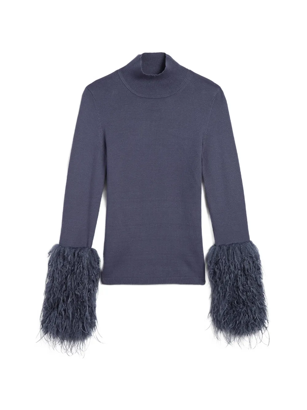 Apparis Aspen faux-fur cuff sweater - Bleu Apparis Aspen faux-fur cuff sweater - Bleu