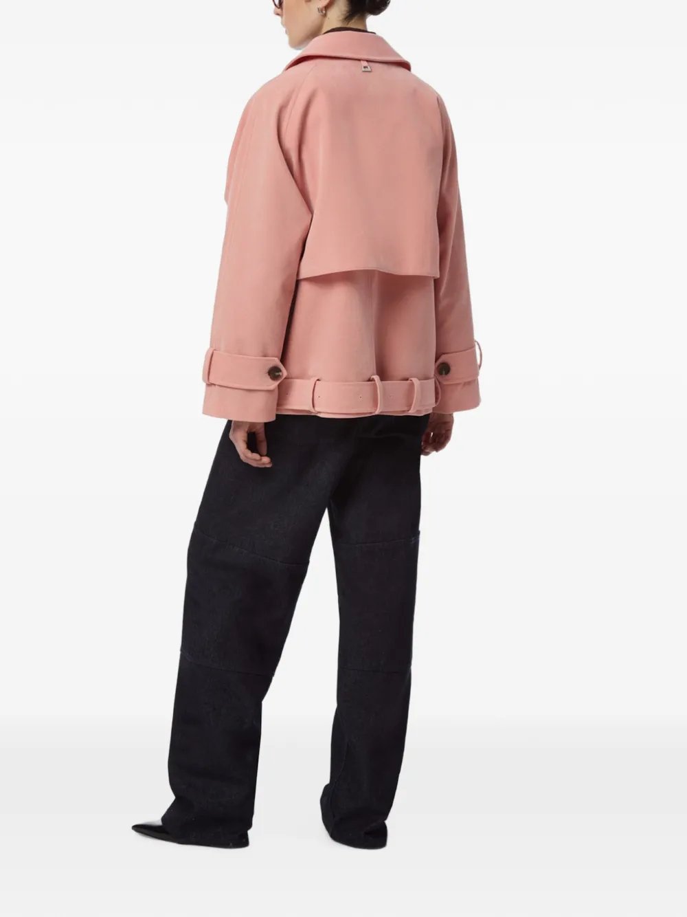 Apparis Gaia trenchcoat met dubbele rij knopen Roze