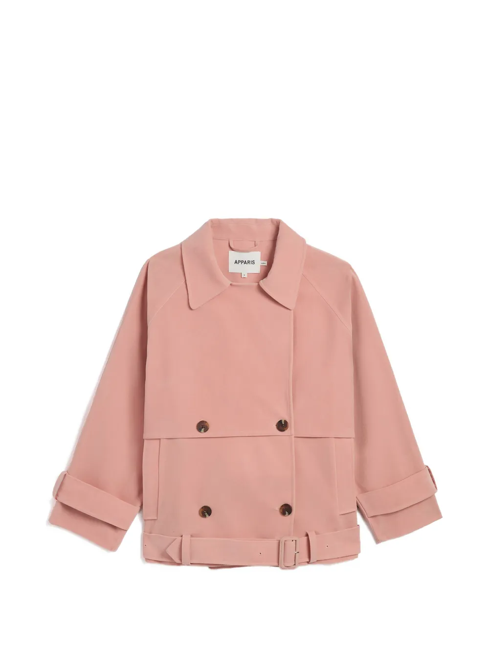 Apparis Gaia double-breasted trench coat - Rose Apparis Gaia double-breasted trench coat - Rose