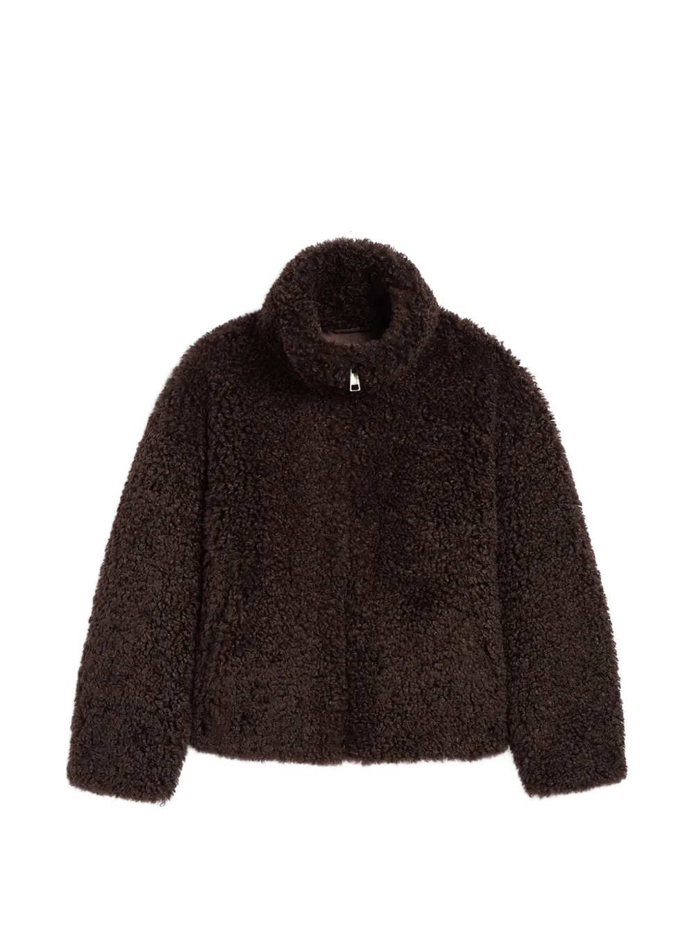 Apparis Brooks bouclette high-neck jacket - Marron Apparis Brooks bouclette high-neck jacket - Marron