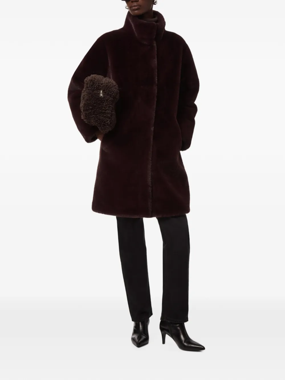Apparis Blair jas van imitatiebont Rood