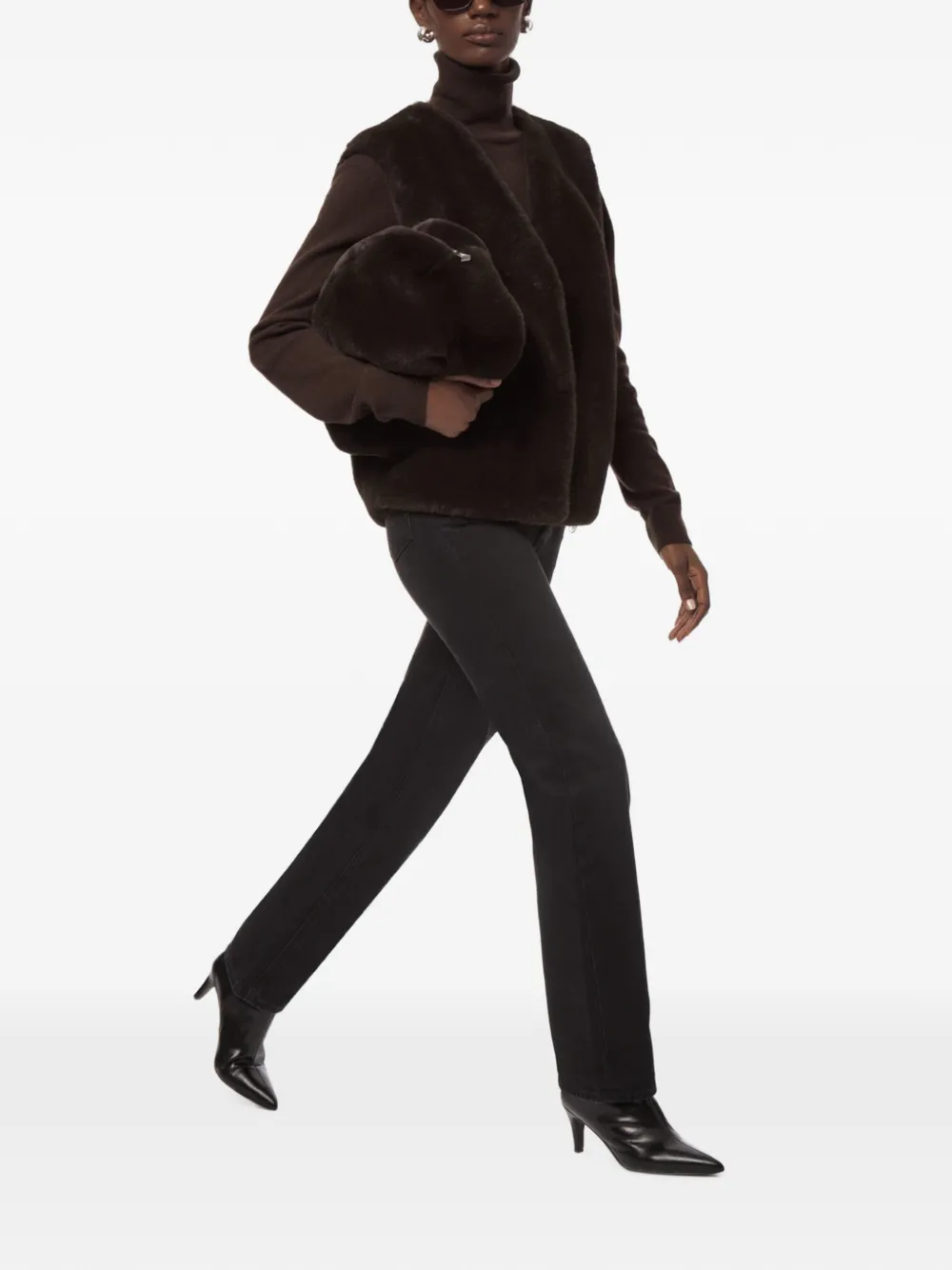 Apparis Lyle bodywarmer van imitatiebont Bruin