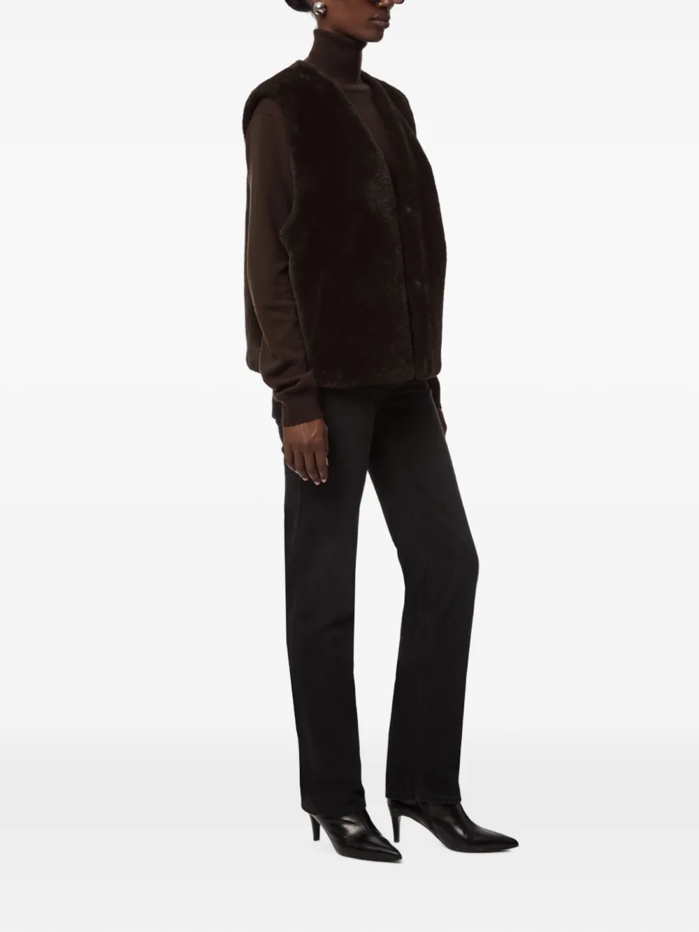 Apparis Lyle bodywarmer van imitatiebont Bruin