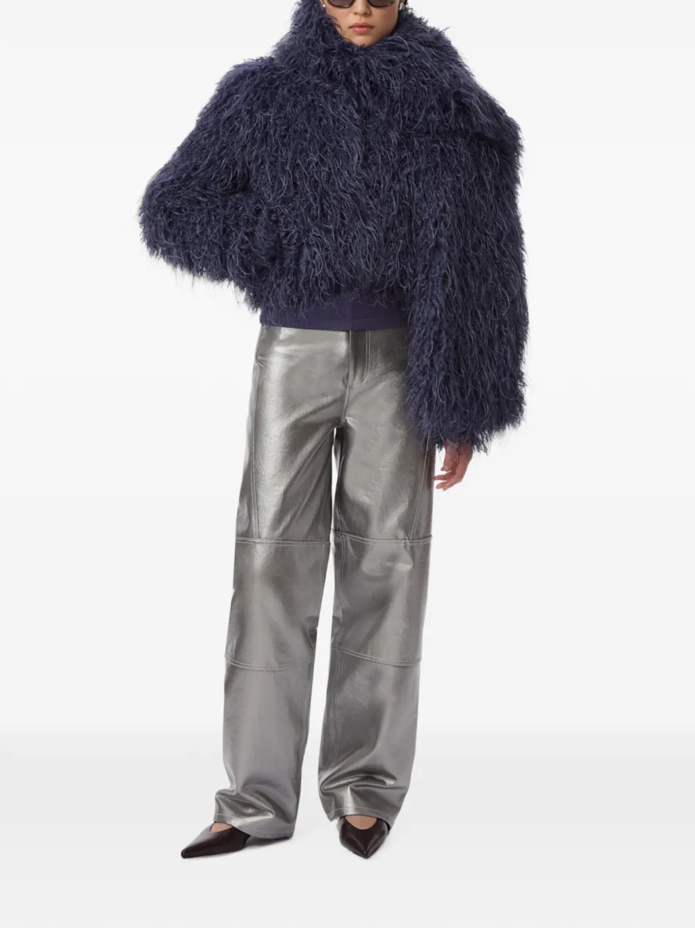 Apparis Ginette faux-fur jacket Blauw