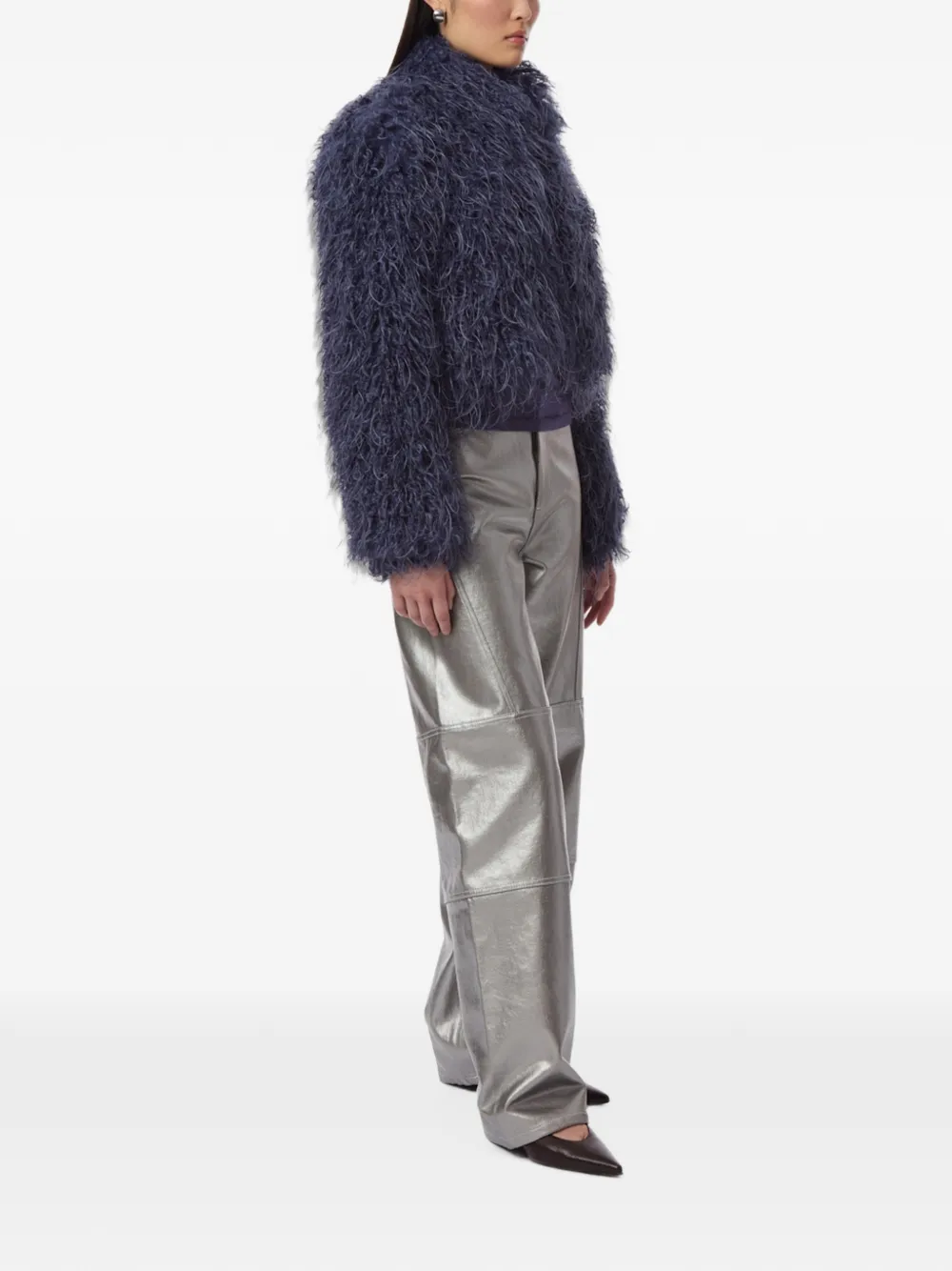 Apparis Ginette faux-fur jacket Blauw