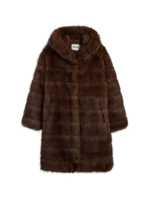 Apparis Marais hooded faux-fur coat
