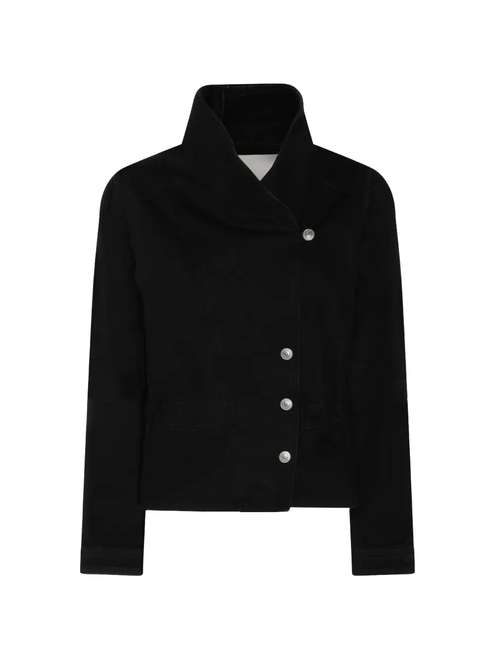 MARANT ÉTOILE Dolie asymmetric-front denim jacket - Schwarz