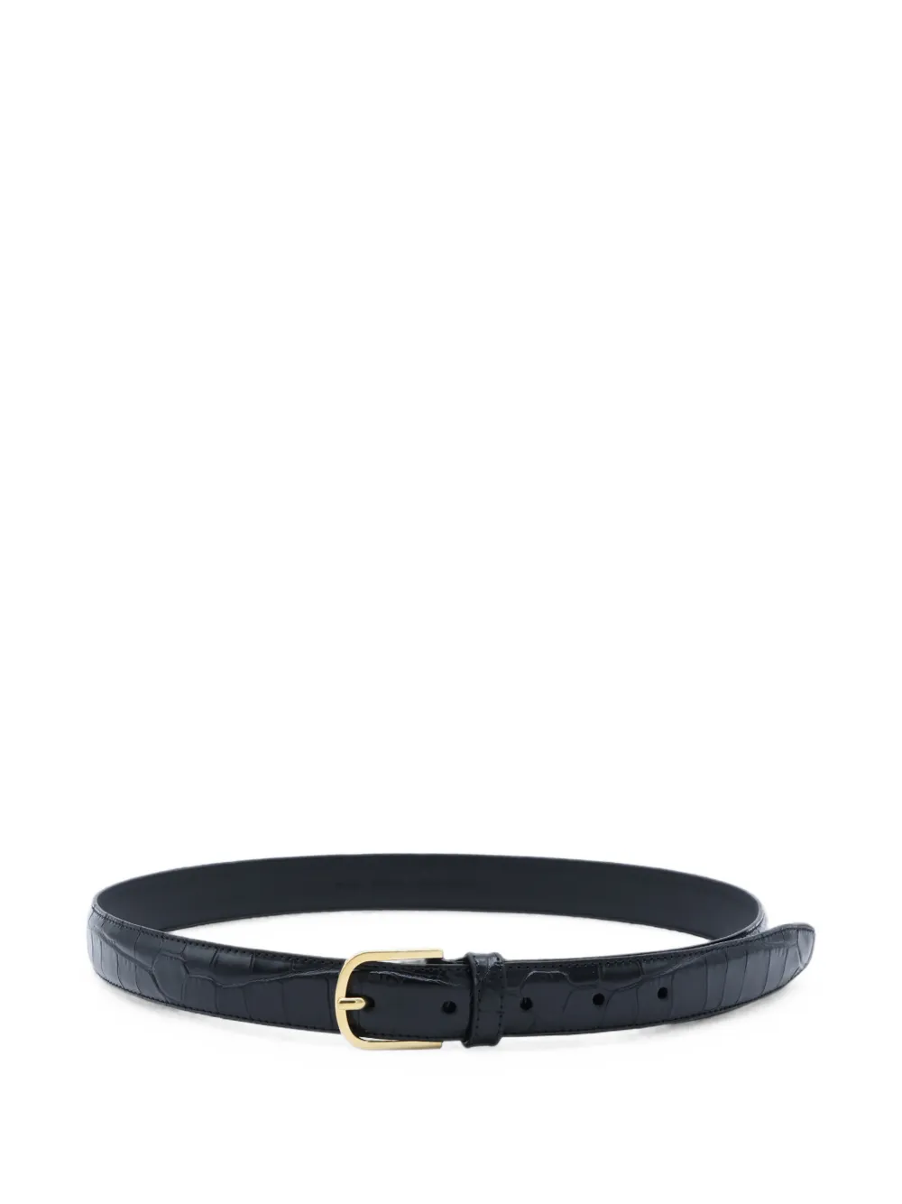 TOTEME crocodile-embossed leather belt - Nero