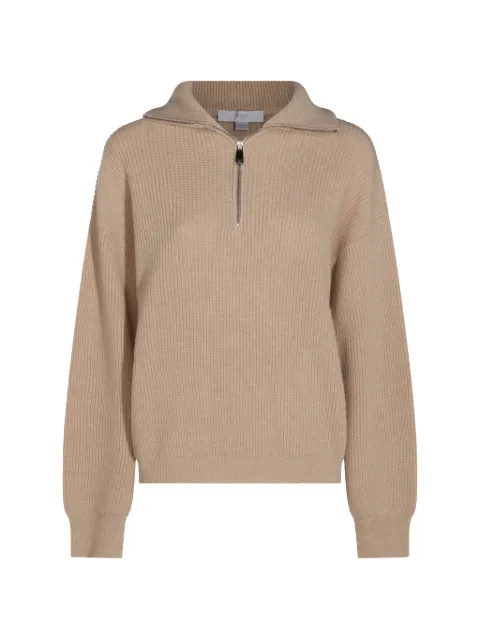 Malo ribbed-knit quarter-zip sweater