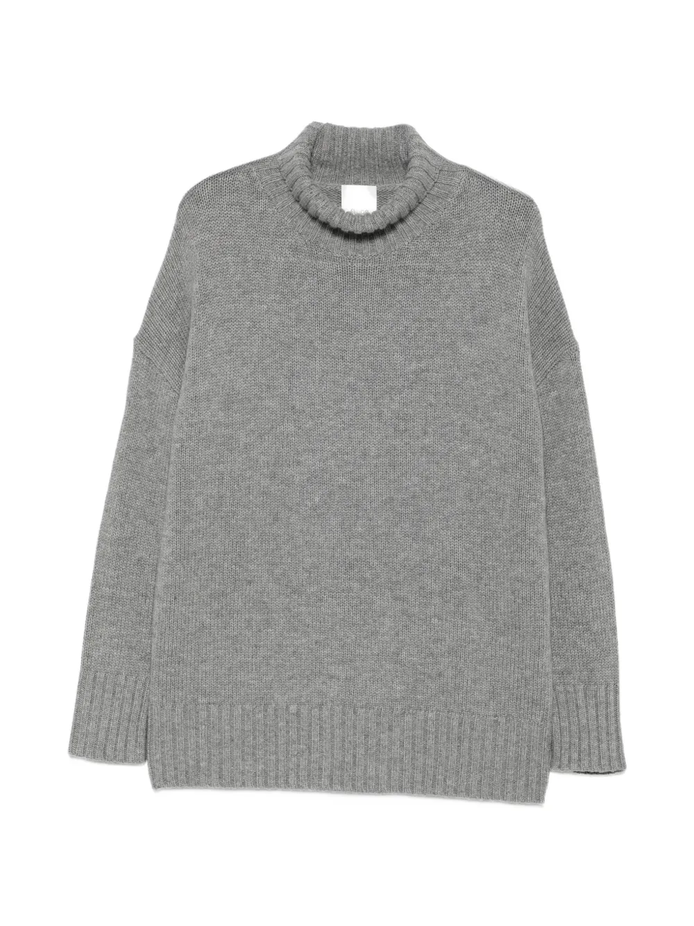 Allude ribbed-knit mock-neck sweater Grijs