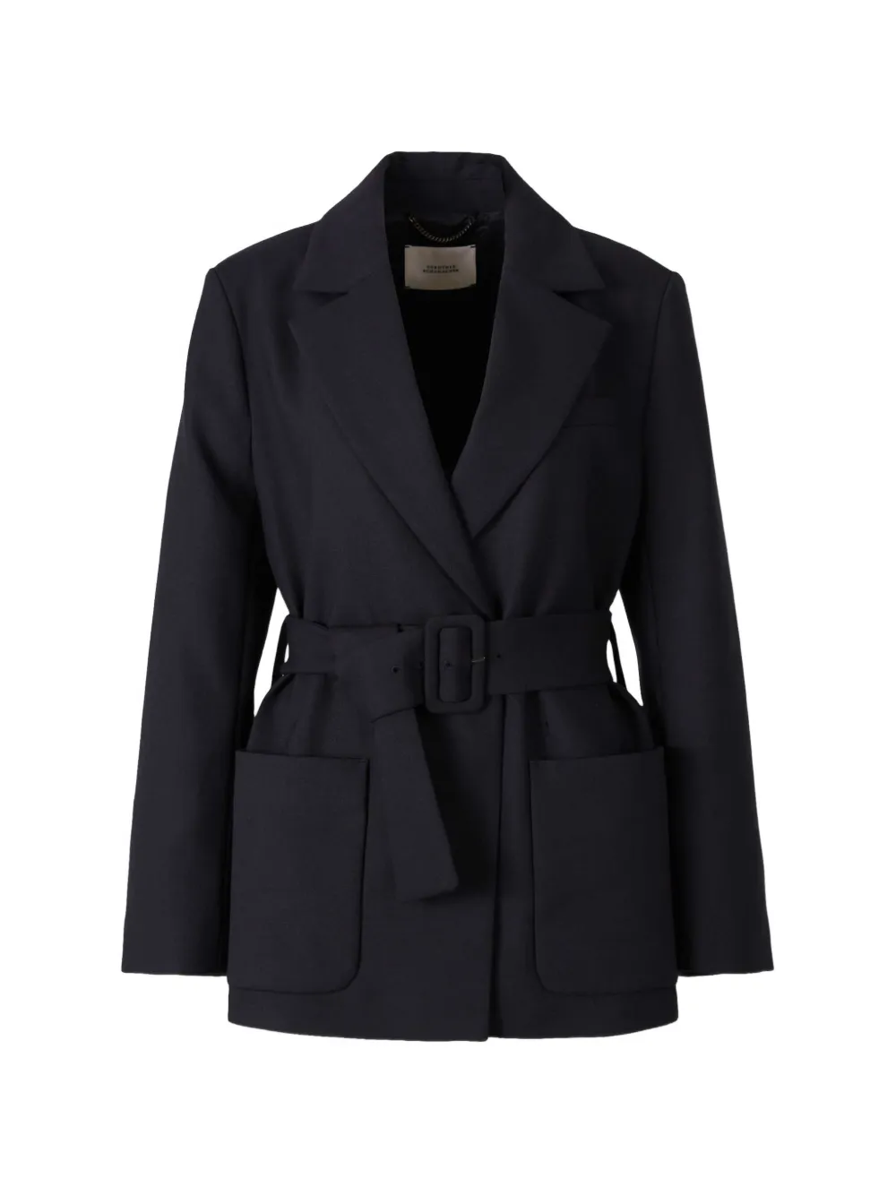 Dorothee Schumacher Refreshing Ambition Belted Notch-lapel Jacket In Blue
