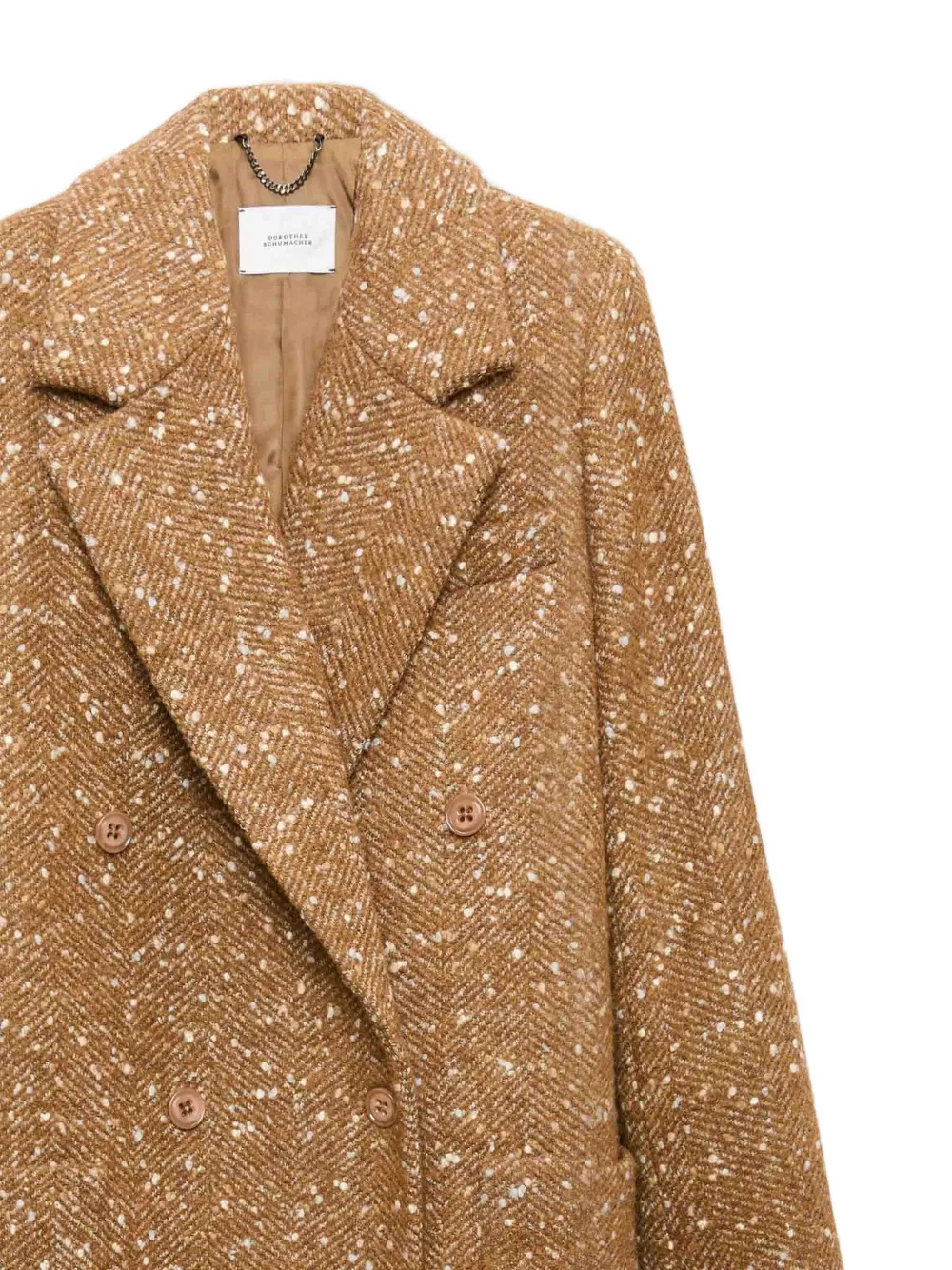 Dorothee Schumacher double-breasted tweed coat Bruin
