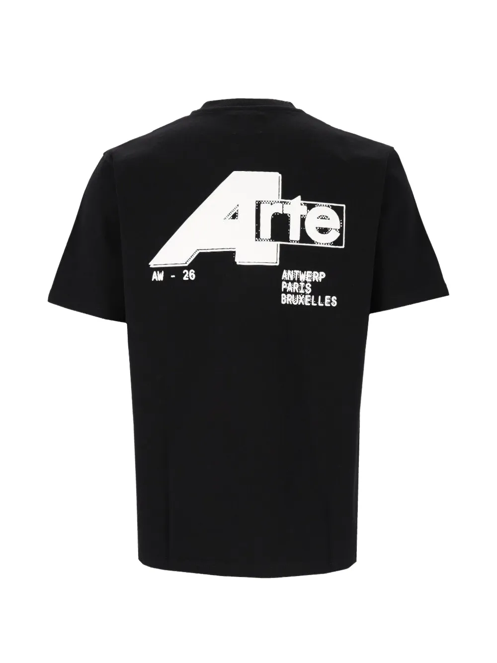 Arte Antwerp Big A katoenen T-shirt met logo-print Zwart