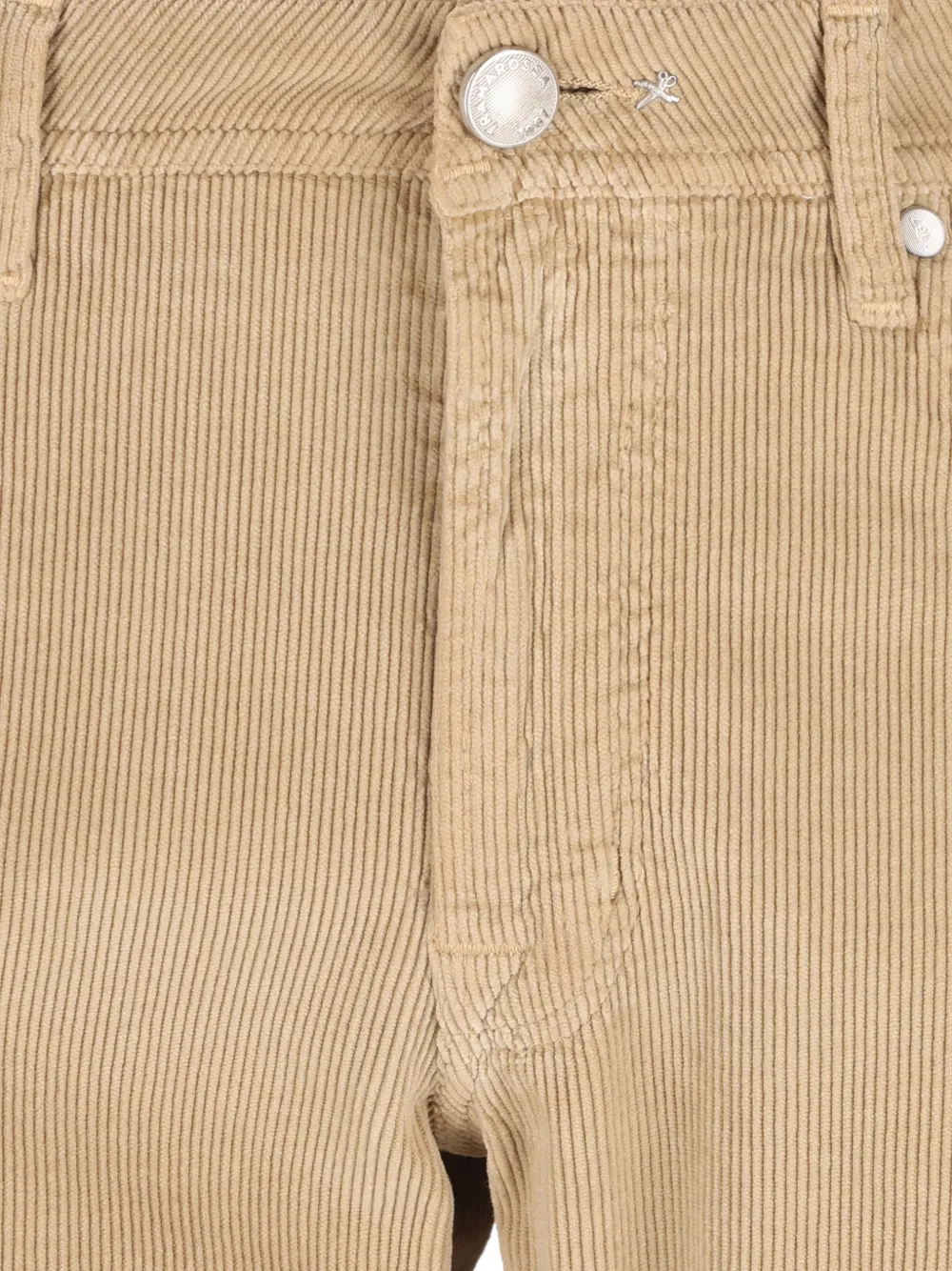 Sartoria Tramarossa Michelangelo ribfluwelen slim-fit broek Beige