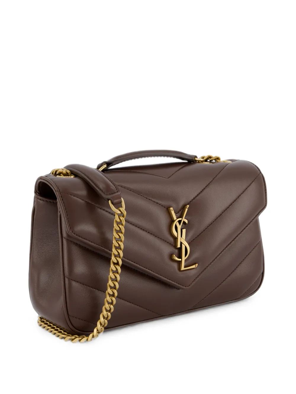 Saint Laurent small Loulou quilted lambskin shoulder bag Groen