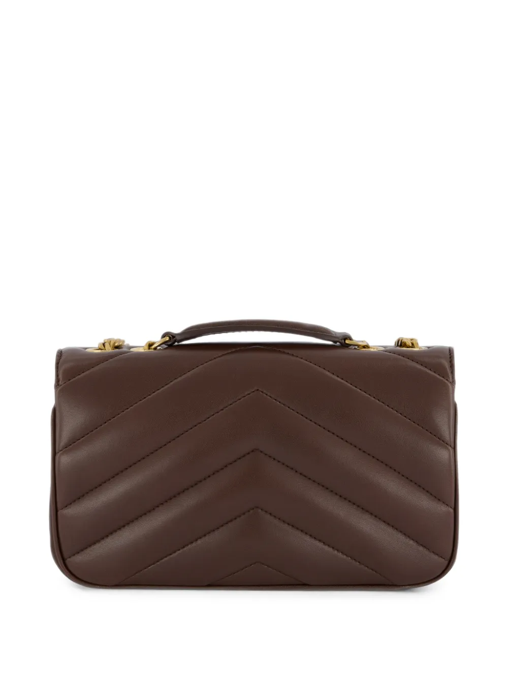 Saint Laurent small Loulou quilted lambskin shoulder bag Groen