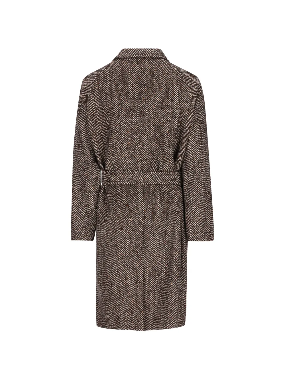 Tagliatore Jas met visgraatpatroon en ceintuur Bruin