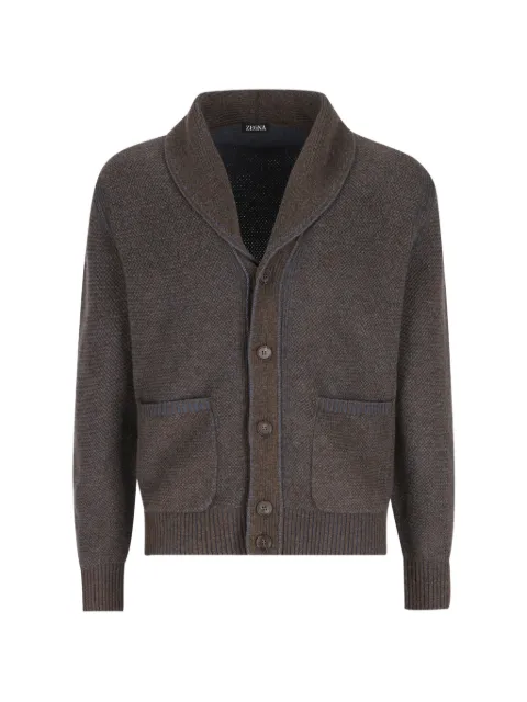 Zegna shawl-collar knit cardigan