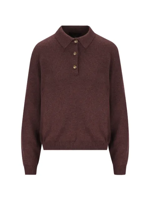 Loro Piana button-up knitted polo sweater