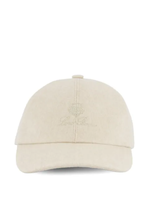 Loro Piana gorra de béisbol de cachemira con logo bordado