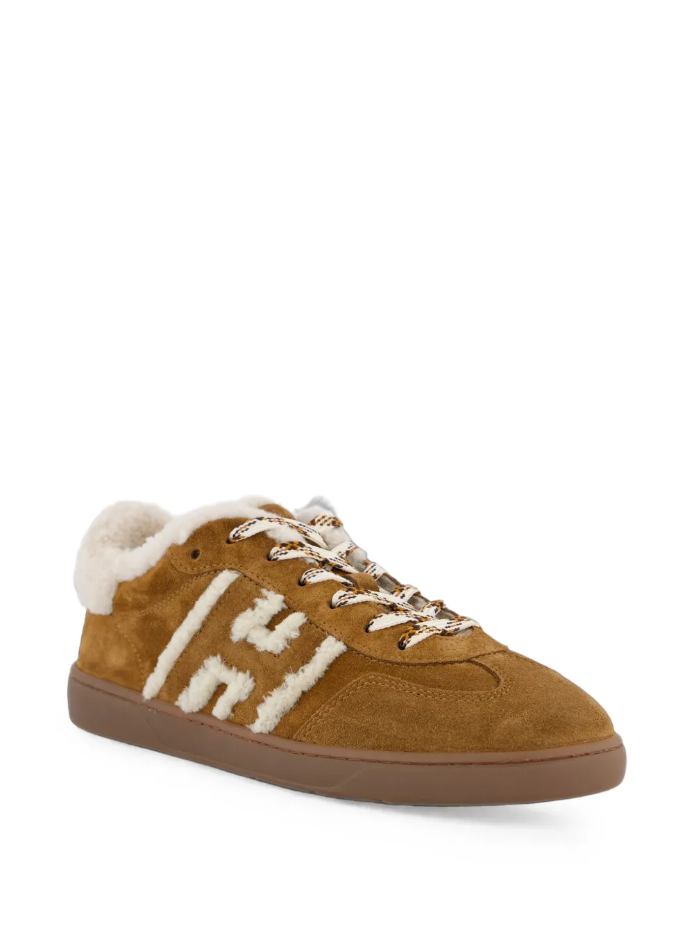 Hogan H86 shearling-trim sneakers Bruin