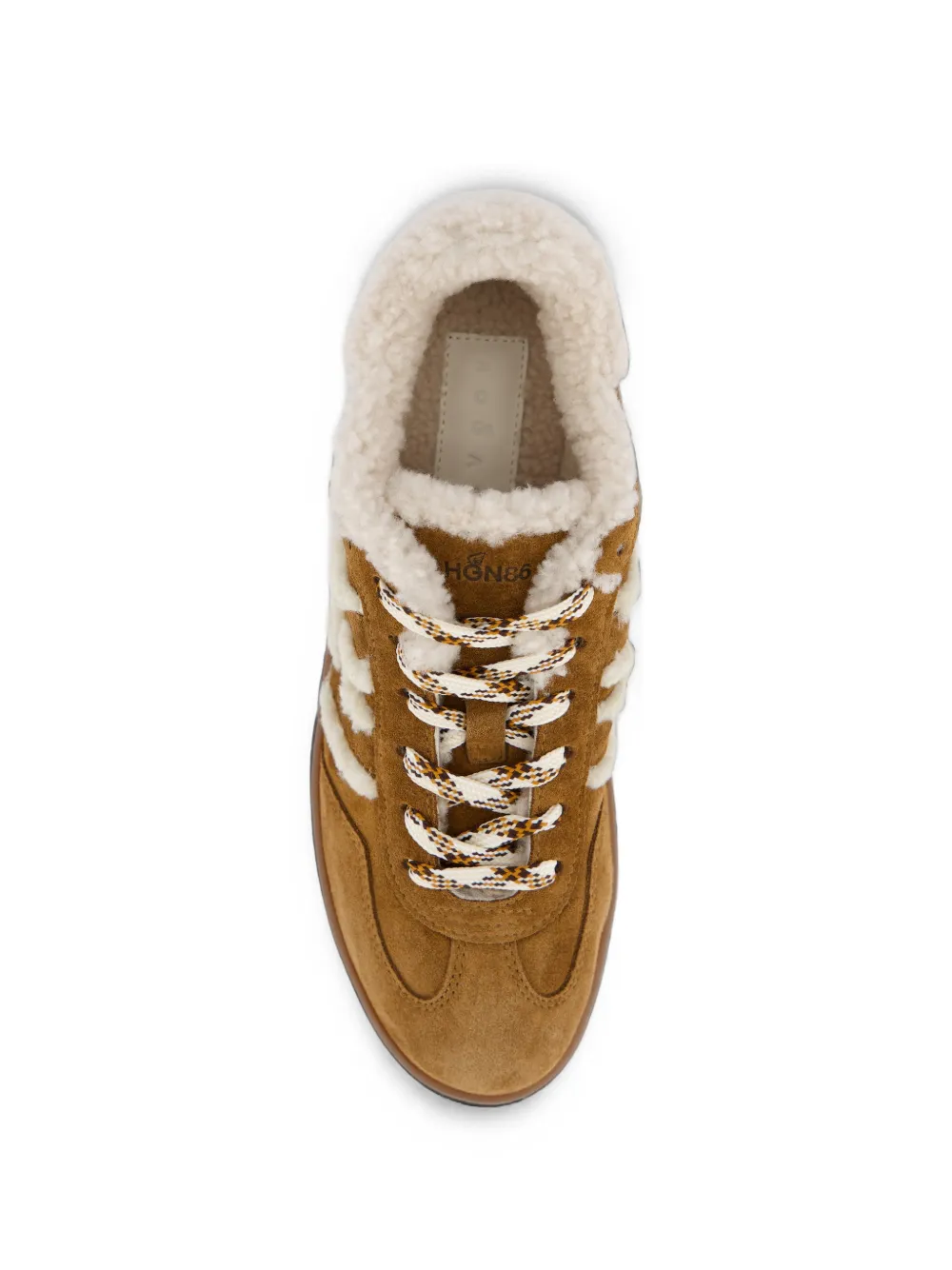 Hogan H86 shearling-trim sneakers Bruin