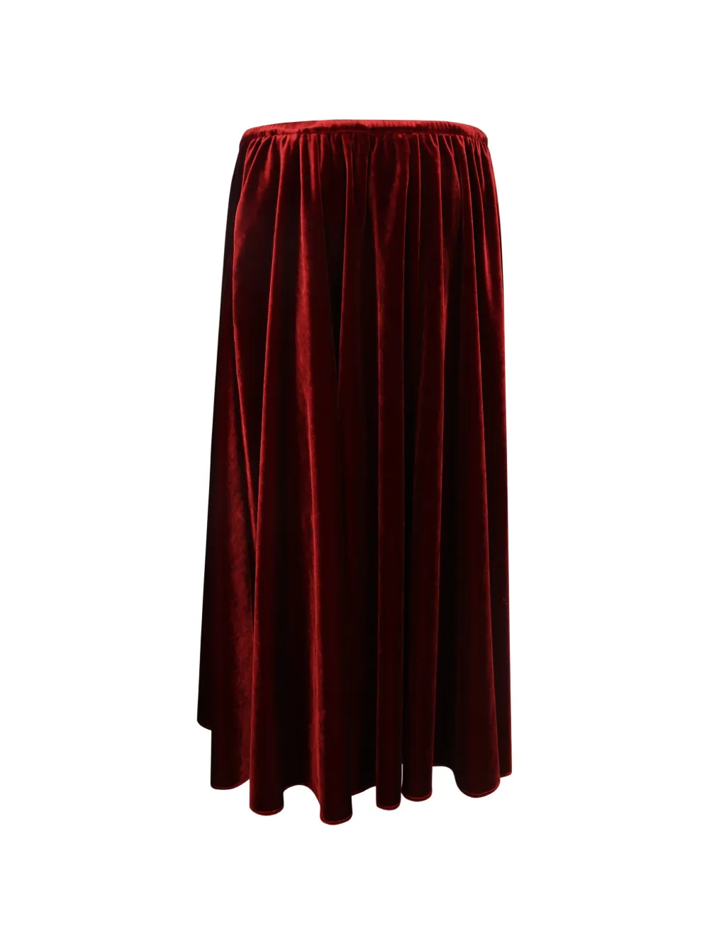 Alberta Ferretti Fluwelen geplooide maxi-rok Rood