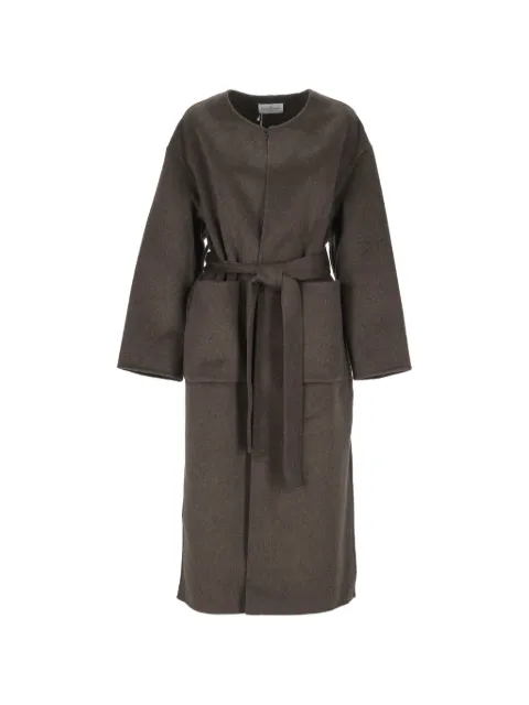 THE DYNAMIS STUDIO belted wool coat