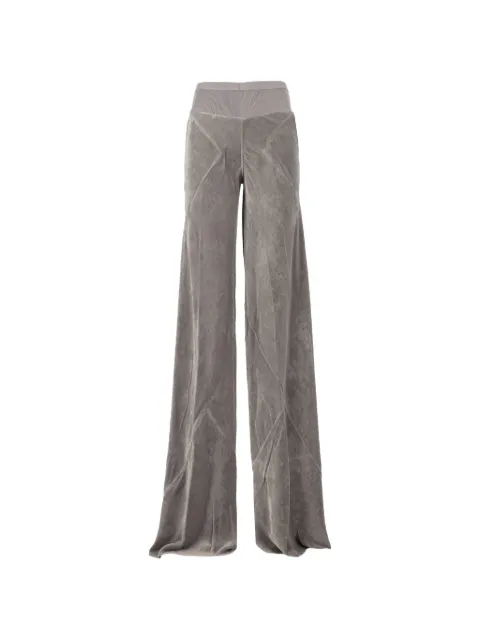 Rick Owens pantalones Bias acampanados con acabado de terciopelo