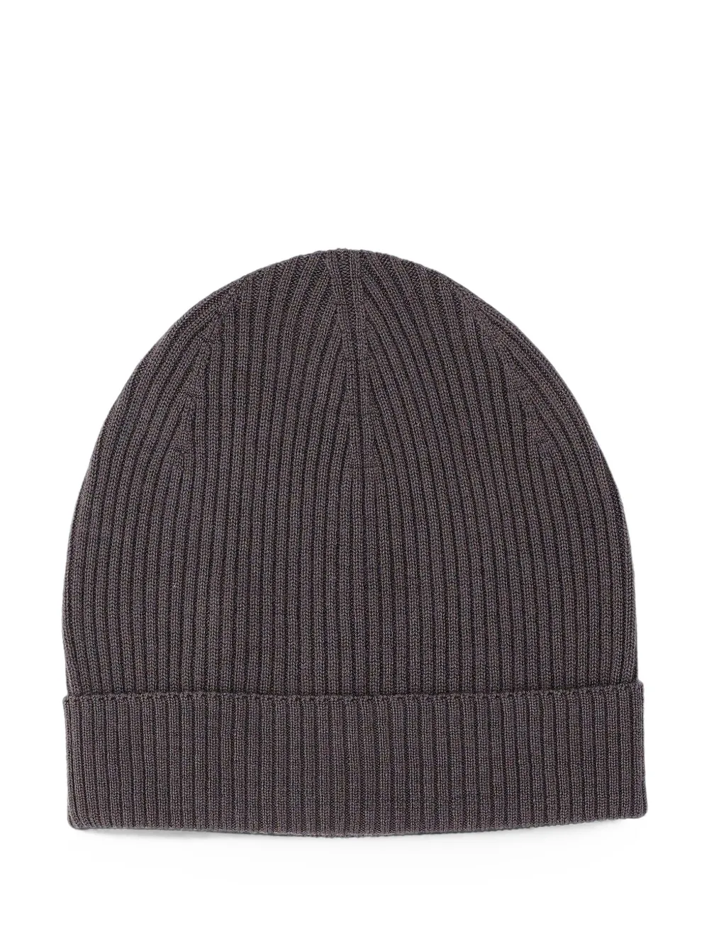 Rick Owens ribbed-knit beanie hat Grijs