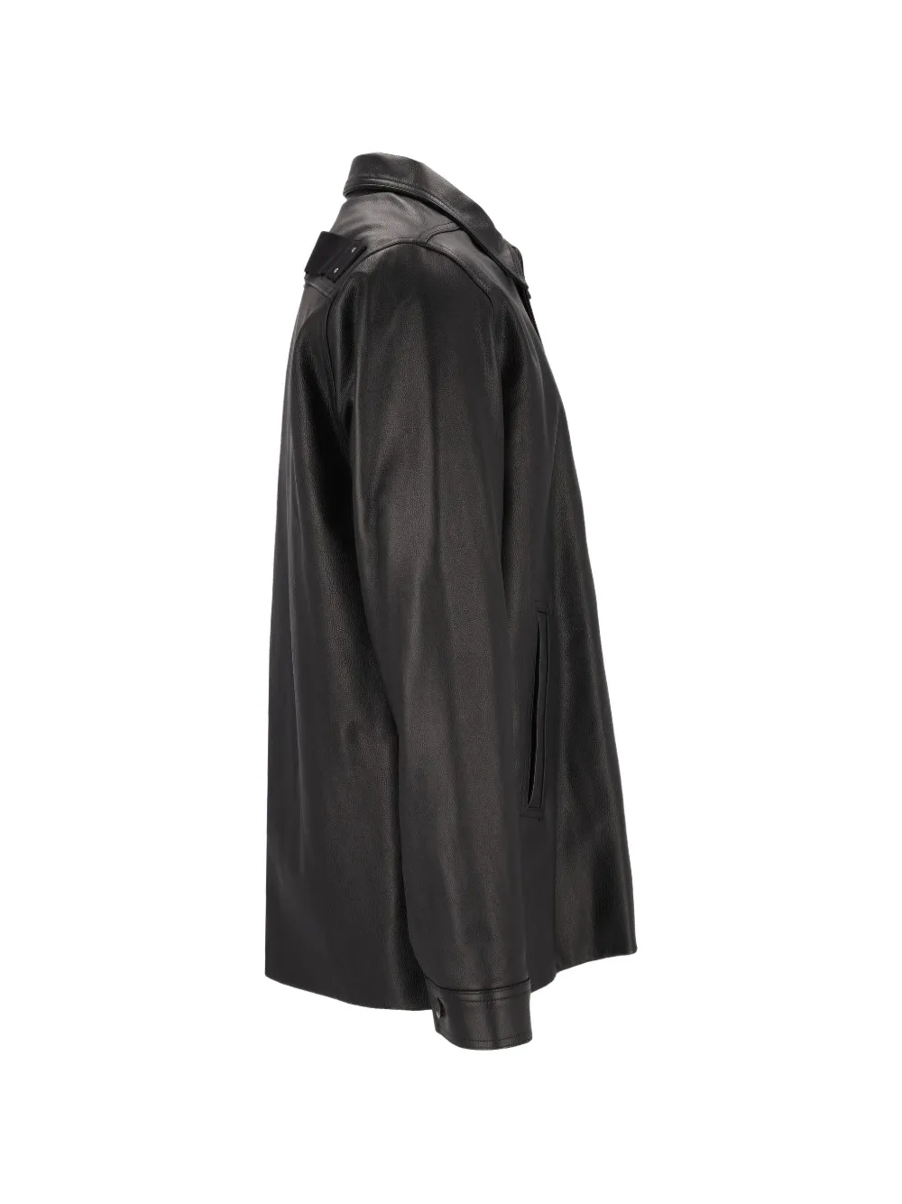 Rick Owens Brad leren jack Zwart