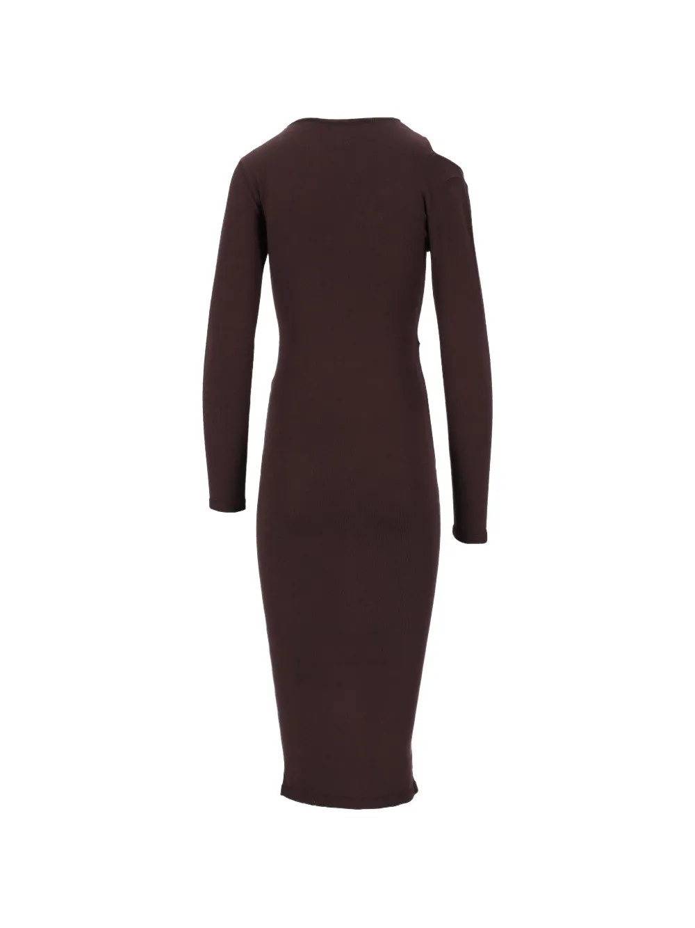 Federica Tosi midi-jurk met gestrikte taille en uitgesneden details Bruin