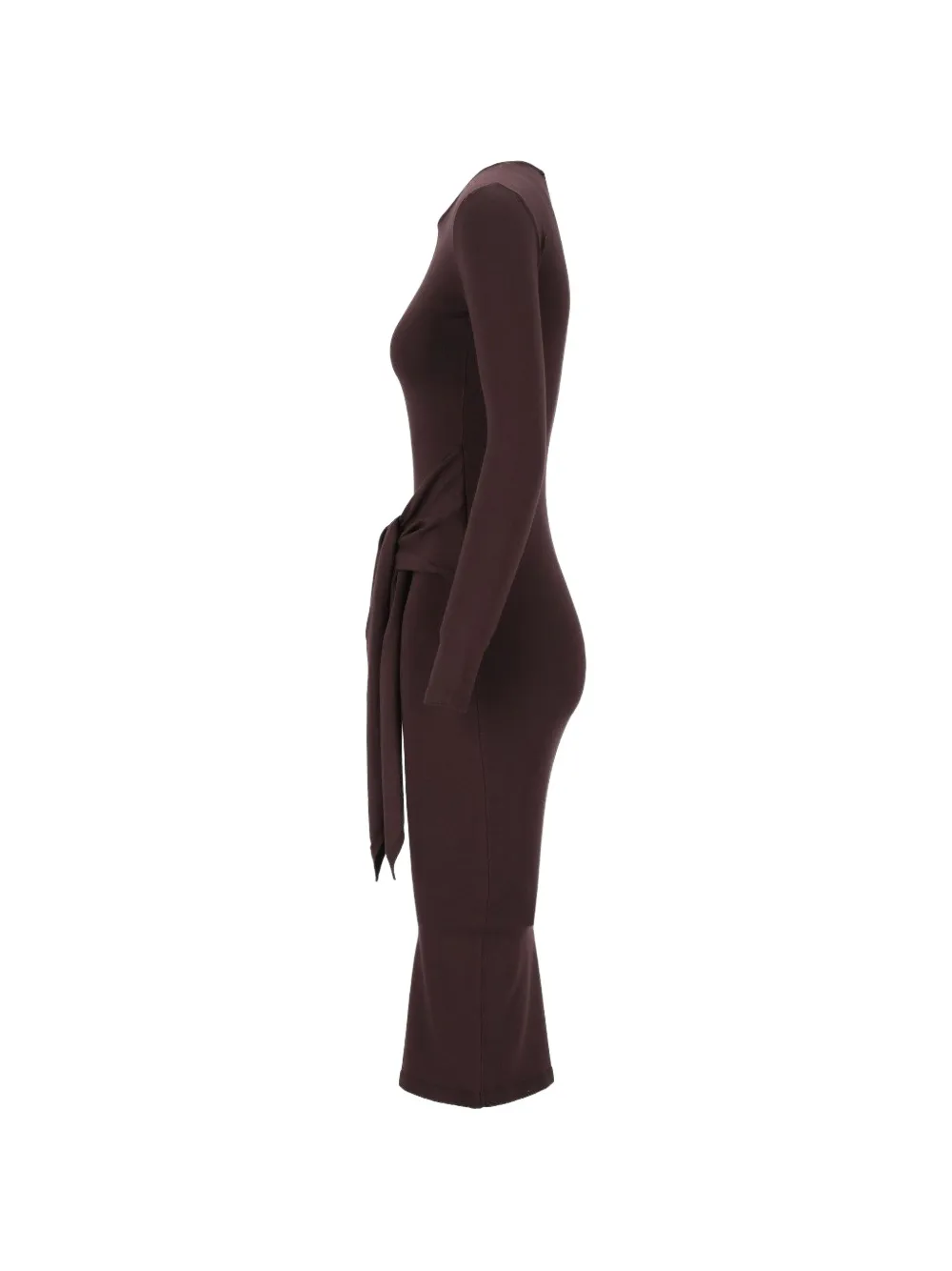 Federica Tosi midi-jurk met gestrikte taille en uitgesneden details Bruin