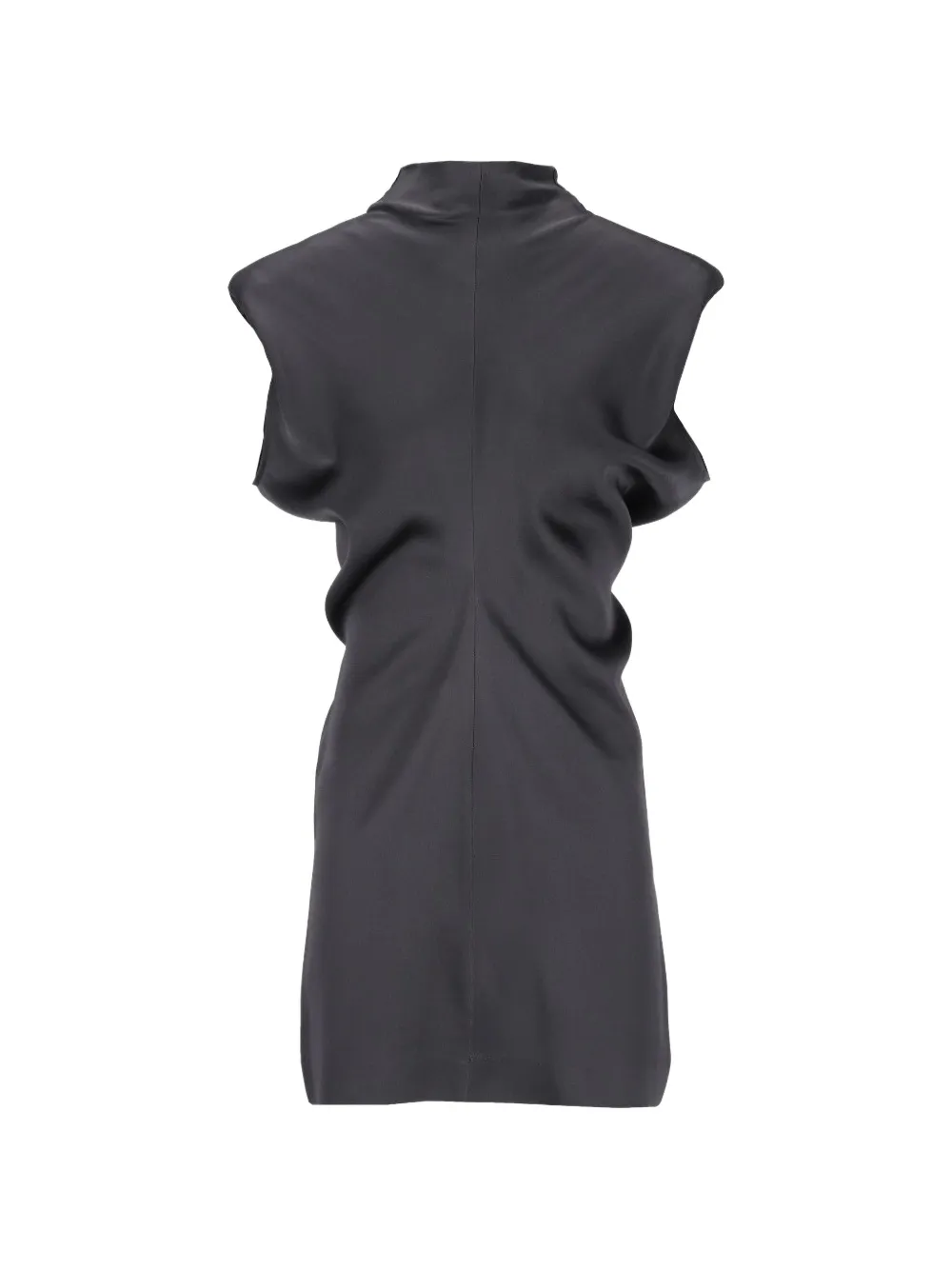Federica Tosi padded-shoulder satin mini dress