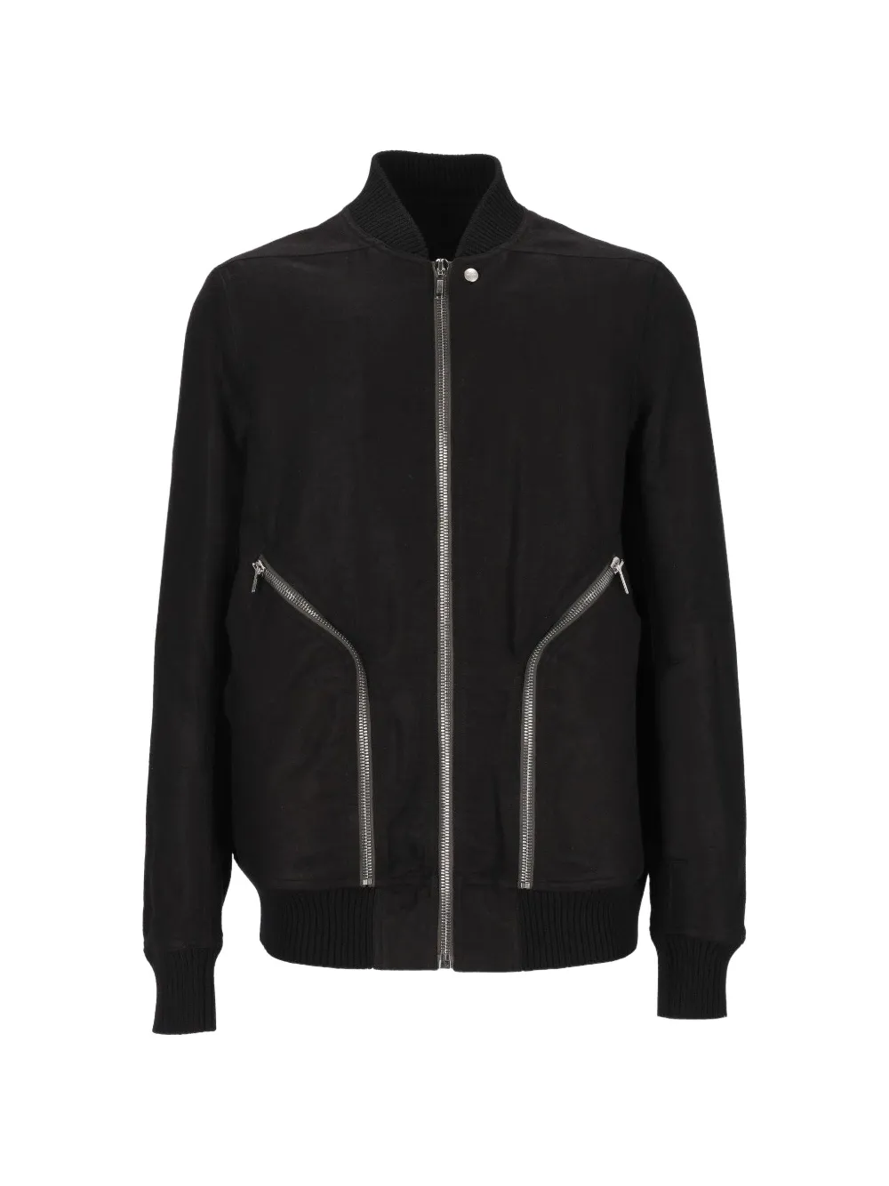 Rick Owens Heizer Flight ramie moleskin jacket - Nero