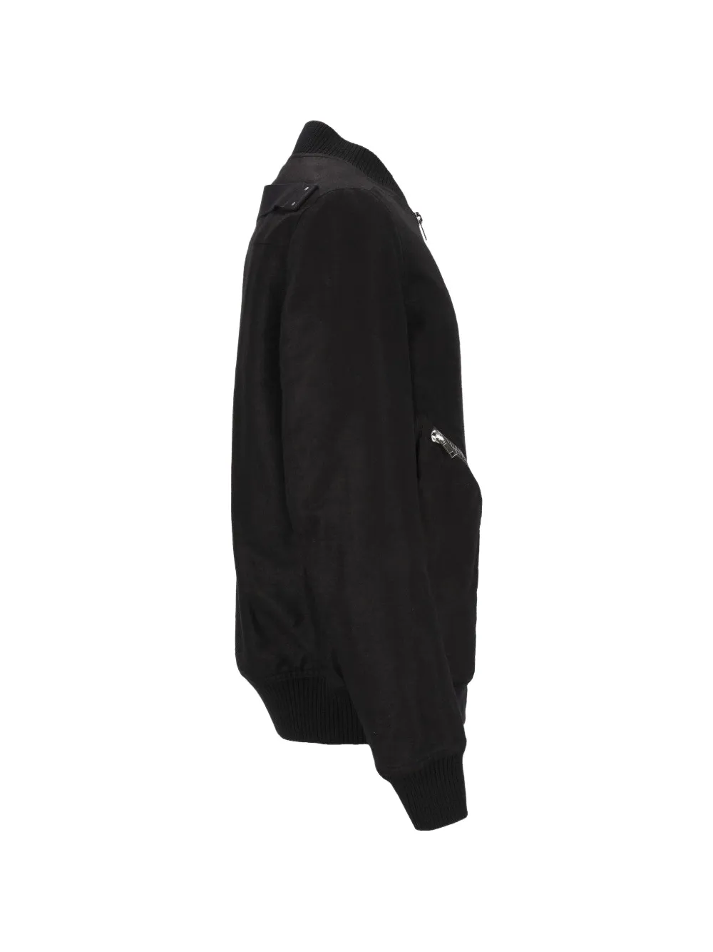 Rick Owens Heizer Flight ramie jack van moleskin Zwart