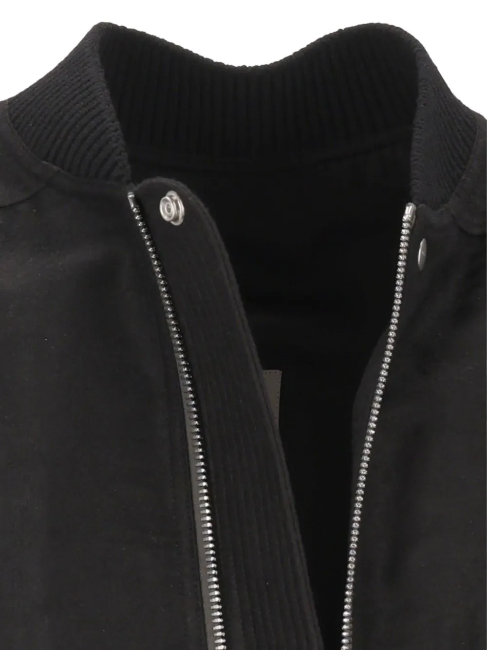 Rick Owens Heizer Flight ramie jack van moleskin Zwart