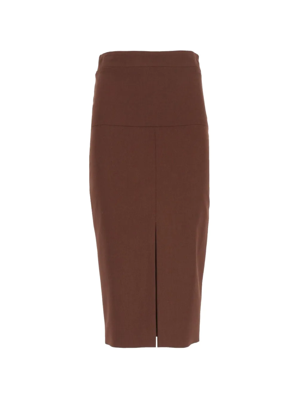 Federica Tosi High waist midi-rok met split Bruin