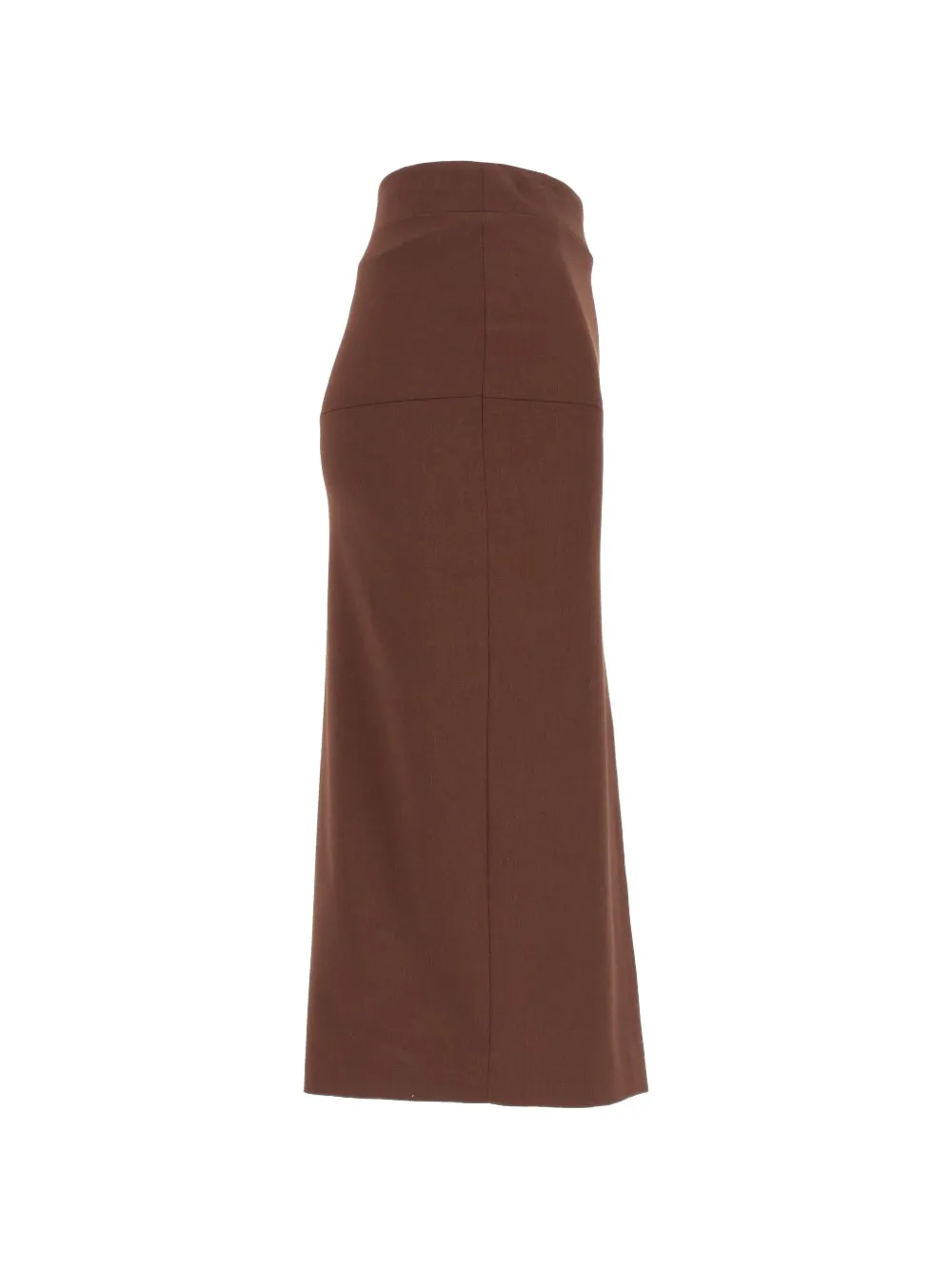 Federica Tosi High waist midi-rok met split Bruin