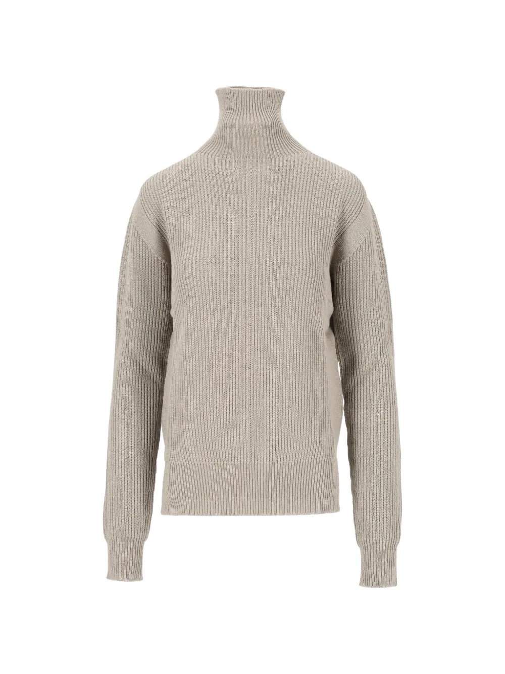 Rick Owens ribbed-knit roll-neck sweater Beige