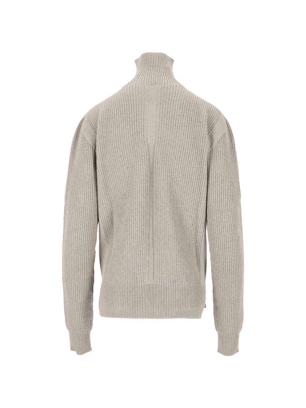 Rick Owens ribbed-knit roll-neck sweater Beige