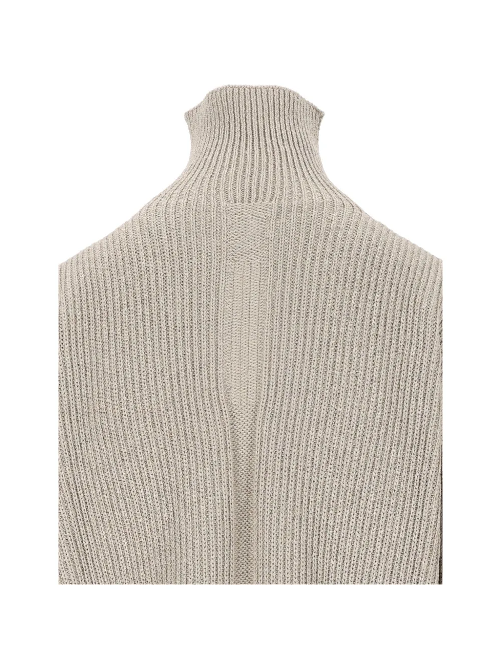 Rick Owens ribbed-knit roll-neck sweater Beige