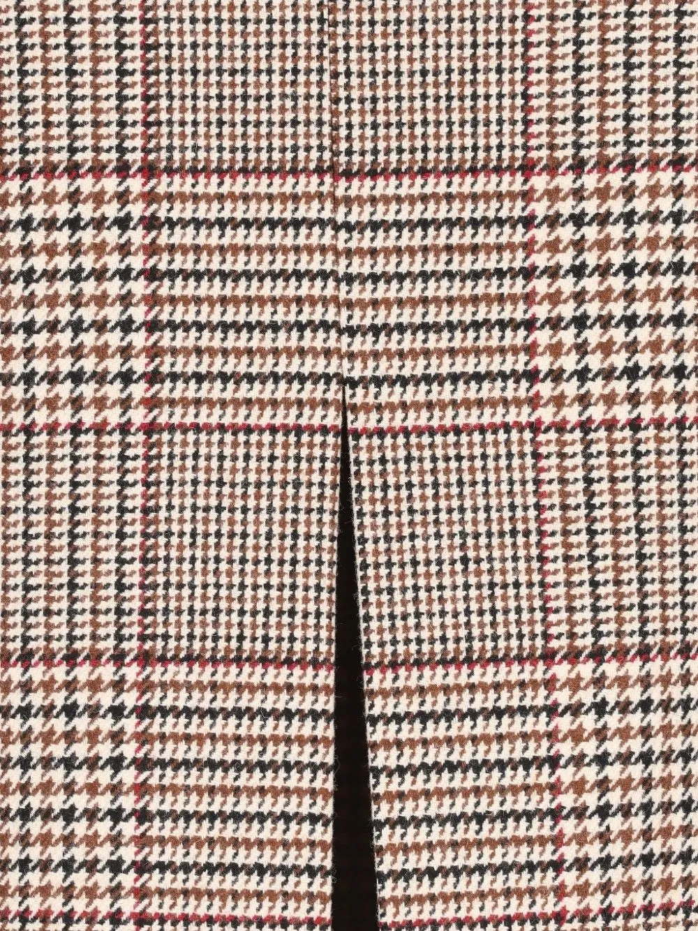Federica Tosi Prince of Wales geruite midi-rok met split Beige