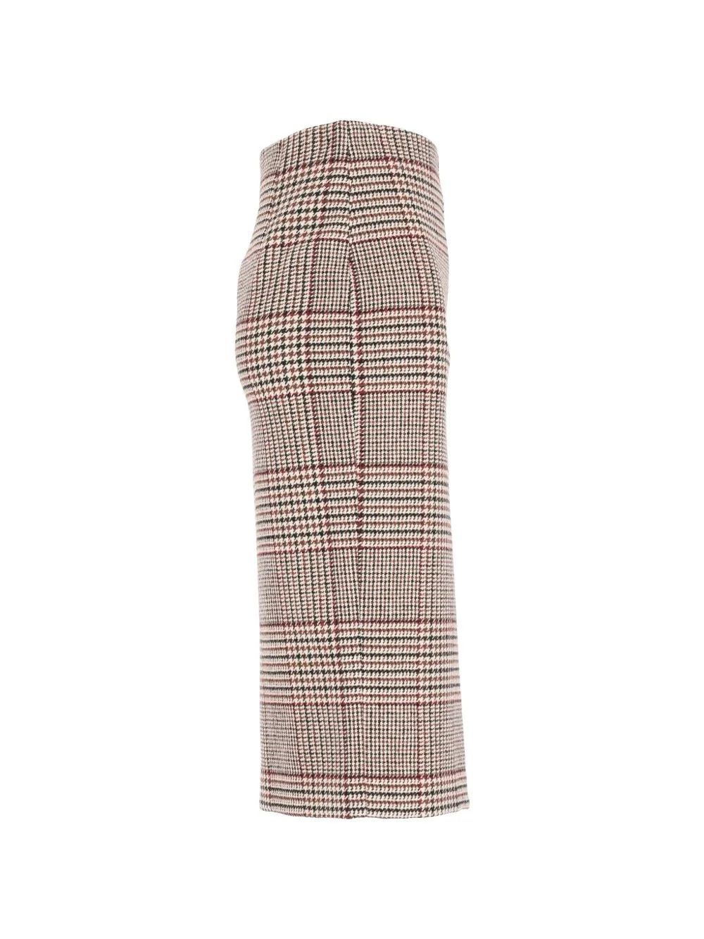 Federica Tosi Prince of Wales geruite midi-rok met split Beige