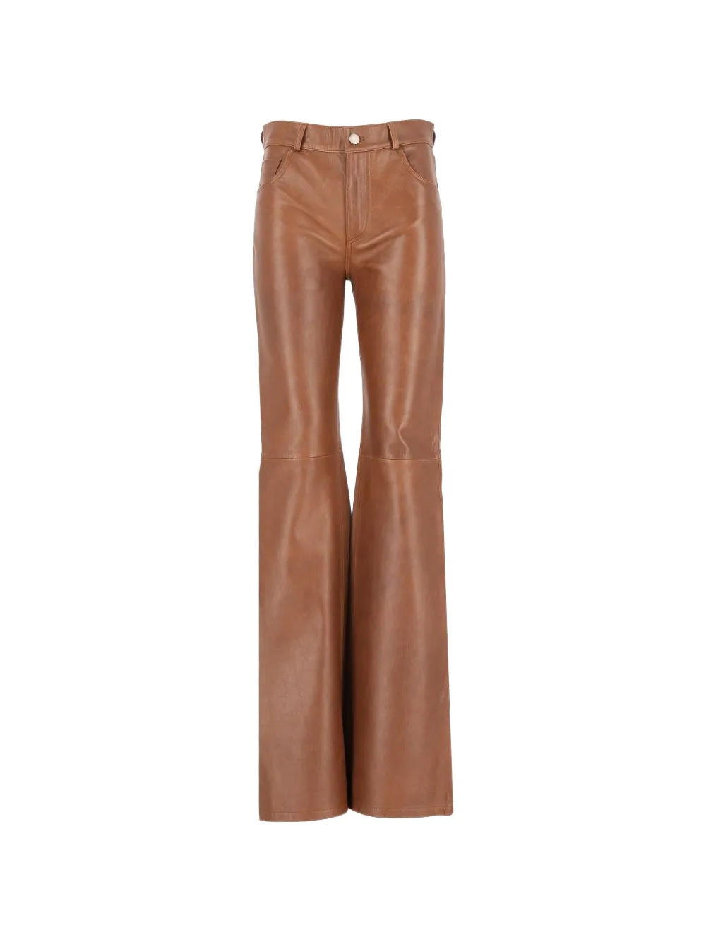 Haikure Flora leather trousers - Marrone