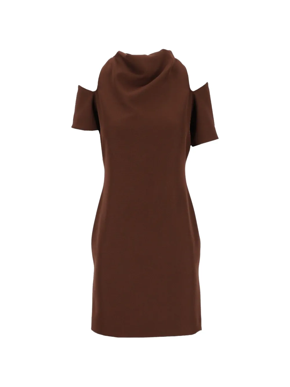Federica Tosi cut-out cowl-neck mini dress - Braun