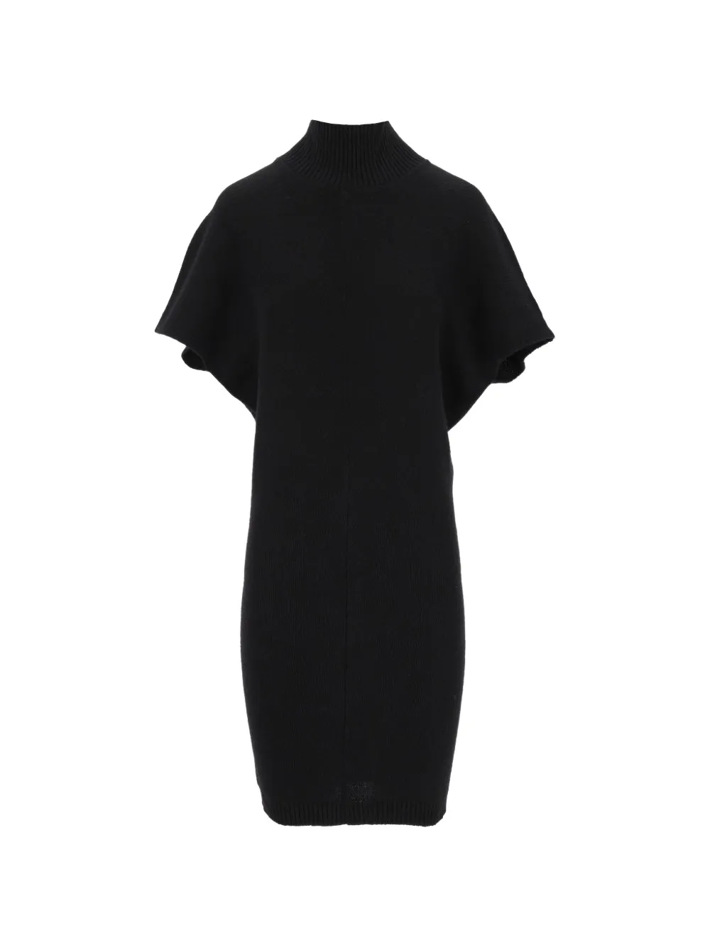 Federica Tosi high-neck short-sleeve mini dress - Nero