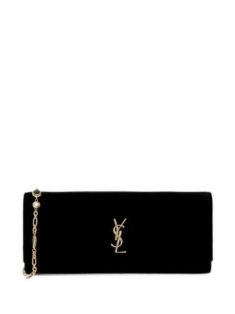 Saint Laurent Kate velvet clutch bag